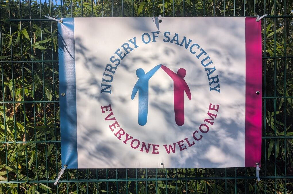 Sunshine on Our School of Sanctuary Banner