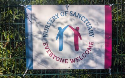 Sunshine on Our School of Sanctuary Banner