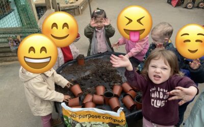 Planting Sunflower and Carrot Seeds in Acorns Room